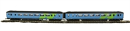 Class 156 2 car DMU 156489 in Northern Spirit turquoise blue with green "N"