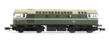 Class 26 diesel locomotive D5307 in BR green with headcode discs. DCC fitted