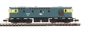 Class 27 diesel 27032 in BR blue with plated gangway doors