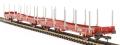 IPA twin single deck car carrier with side stakes in STVA red - pack of 2