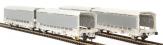 IPA twin single deck car carrier with roof & side covers in STVA grey - pack of 4
