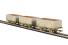 Pack of three 7 plank wagons in BR grey - weathered