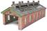 Double track brick-built engine shed and engineers workshop - card kit