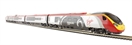 Pendolino train set with Class 390 390004 in Virgin Trains livery with "Alstom Pendolino" branding