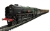 The Orient Express train set with BR 4-6-2 "Clan Line" Re-built Merchant Navy Class loco 35028 and 3 pullman coaches