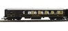 The Orient Express train set with BR 4-6-2 "Clan Line" Re-built Merchant Navy Class loco 35028 and 3 pullman coaches
