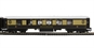 The Orient Express train set with BR 4-6-2 "Clan Line" Re-built Merchant Navy Class loco 35028 and 3 pullman coaches
