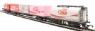 Coca Cola Summertime starter train set - with 0-4-0T steam locomotive, flatbed wagon with containers, tank wagon, controller and oval of track