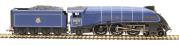 Mallard Record Breaker train set with Class A4 4-6-2 in BR blue, three coaches and oval of track with siding