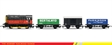 Train Pack with Class 08 diesel shunter and 3 wagons (Railroad Range)