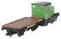 Ruston 48DS 4wDM shunter 1 "Qwag" in GCR green with flat wagon
