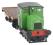 Ruston 48DS 4wDM shunter 1 "Qwag" in GCR green with flat wagon