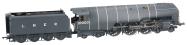 Class W1 'Hush Hush' 4-6-4 10000 in LNER battleship grey with smoke lifting cowl