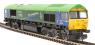 Class 66/7 66796 "The Green Progressor" in GB Railfreight HS2 green and blue