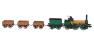 Liverpool & Manchester Railway 0-4-2 No.58 'Tiger' Train Pack with three granite wagons