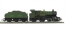 County Class 4-4-0 3821 "County of Bedford" in GWR Great Western Green (Railroad Range)