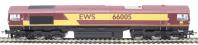 Class 66/0 66005 in EWS maroon and gold
