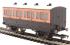 4 wheel 1st 123 in LSWR brown and umber - with interior lights