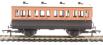 4 wheel 1st 123 in LSWR brown and umber - with interior lights