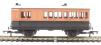 4 wheel brake 3rd 179 in LSWR brown and umber - with interior lights