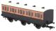 6 wheel third in LSWR brown and umber - 821
