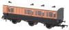 6 wheel third in LSWR brown and umber - 648