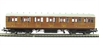 Gresley non-vestibuled suburban first class 32078 in LNER teak