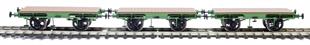 4 wheel Liverpool and Manchester Railway flat wagons - pack of three