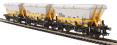 HFA MGR hopper wagons in Railfreight Coal sector grey with yellow cradle - pack of three - 358713, 358550, 358784