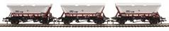 HFA MGR hopper wagons in EWS livery with maroon cradle - pack of three - 354248, 354249, 354250