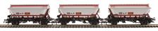 CDA clay hopper wagons in EWS livery with maroon cradle - pack of three - 375072, 375073, 375074