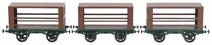 Liverpool and Manchester Railway 4 wheel horse wagons - pack of 3