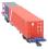 KFA Container flat in Touax blue with 40' Turkon container & 20' Bell container