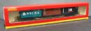 Bogie container wagon with 3 x 20ft containers "Contship, NSCSA and Cronas"