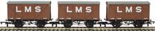 8-ton box vans in LMS bauxite - pack of three - Railroad range