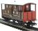 LSWR 20 ton brake van 10124 in LSWR brown with red ends