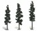 6 - 8" Conifer Green Pine - Realistic Tree Kit - Pack Of 16