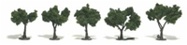 1.25 - 2" Med Green Trees - Pack Of 5