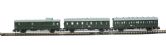 Epoch III 3 piece compartment car set in German DDR green livery