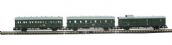 Epoch III 3 piece compartment car set in German DDR green livery