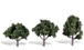 4 - 5" Cool Shade (Dark) Trees x - Pack Of 3