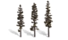7 - 8" Standing Timber (Conifer) Trees - Pack of 3