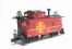 Long steel Caboose van in red Santa Fe livery
