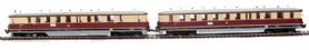 Class VT137/VS145 Diesel-electric railcar and driving trailer of the German DDR in maroon & cream livery Epoch 3