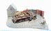 German Army SdKfz 7 Quad Flak Gun, two surrendering German figures and one GI figure and diorama base