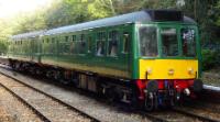107 DMU consisting of SC52025 and SC52006 at Oldland Common on the Avon Valley Railway in October 2017. ©Hugh Llewelyn