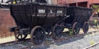 Two Chaldron wagons at Beamish Living Museum, near Durham in August 2016. ©Mike Peel