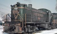 Maine Central 554 at Bangor, Maine in February 1970. ©Roger Puta