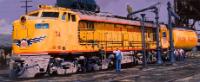 A painting of UP X-74 at Cheyenne Wyoming Yard. ©Robert Hunt