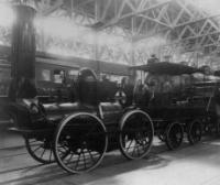Replica locomotive. Unknown location. January 1904. ©Public Domain